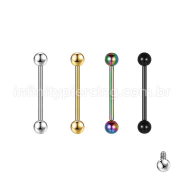 Piercing Barbell Aço Cirúrgico 316L Rosca Interna