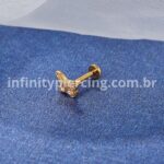 Piercing Labret Titânio Borboleta