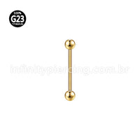 Piercing Barbell Titânio Rosca Interna