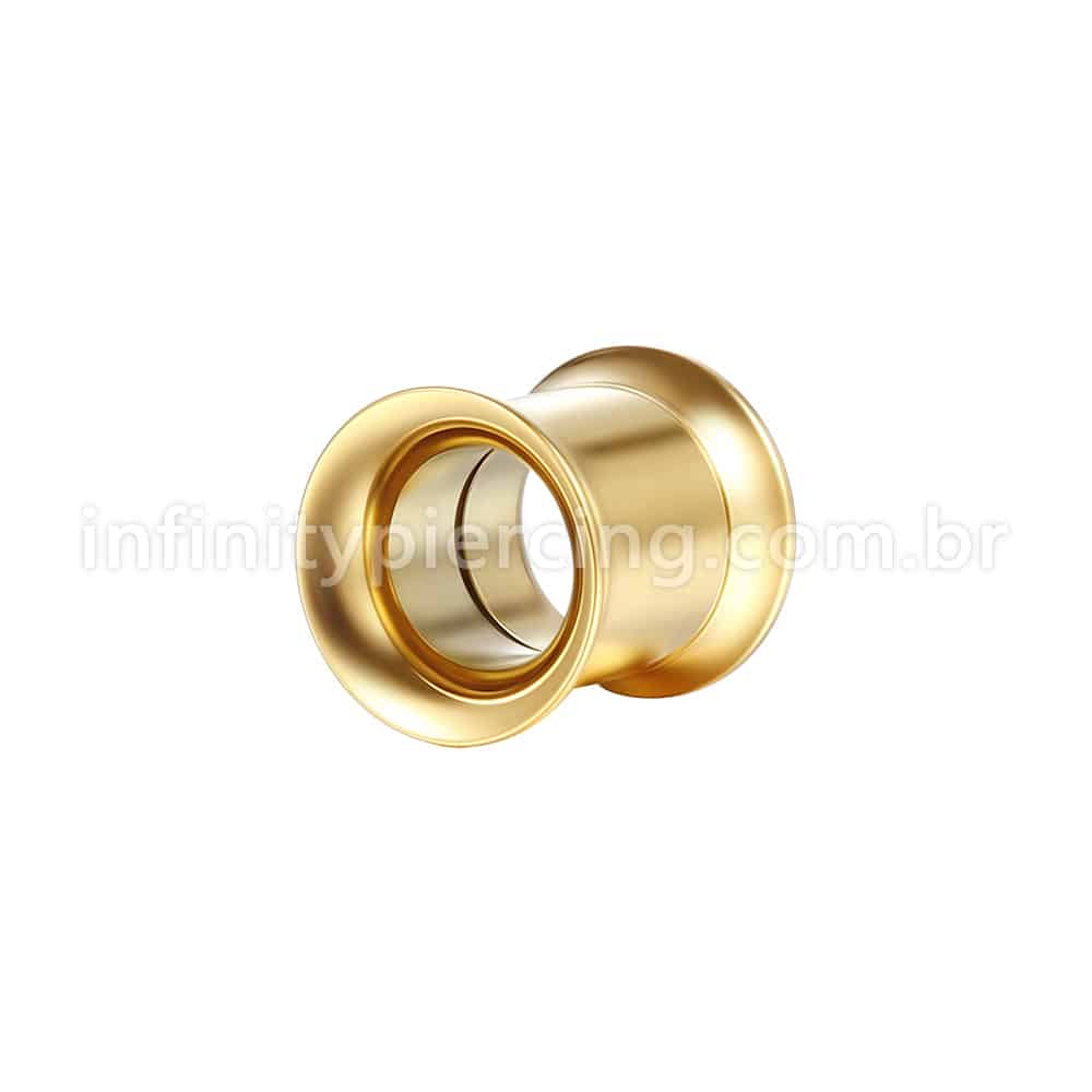 Alargador Aço Cirúrgico Gold Liso