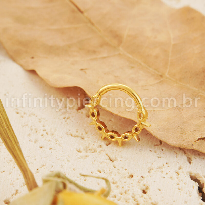 Piercing Argola Titânio Segmento Articulado Detalhado