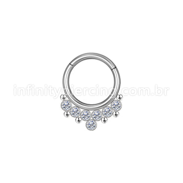 Piercing Labret em Titânio G23 com Zircônia de Corte Diamante – Joia Minimalista de Luxo Atemporal