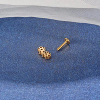 Piercing Labret Aço Cirúrgico Zircônia Cravejada Flor