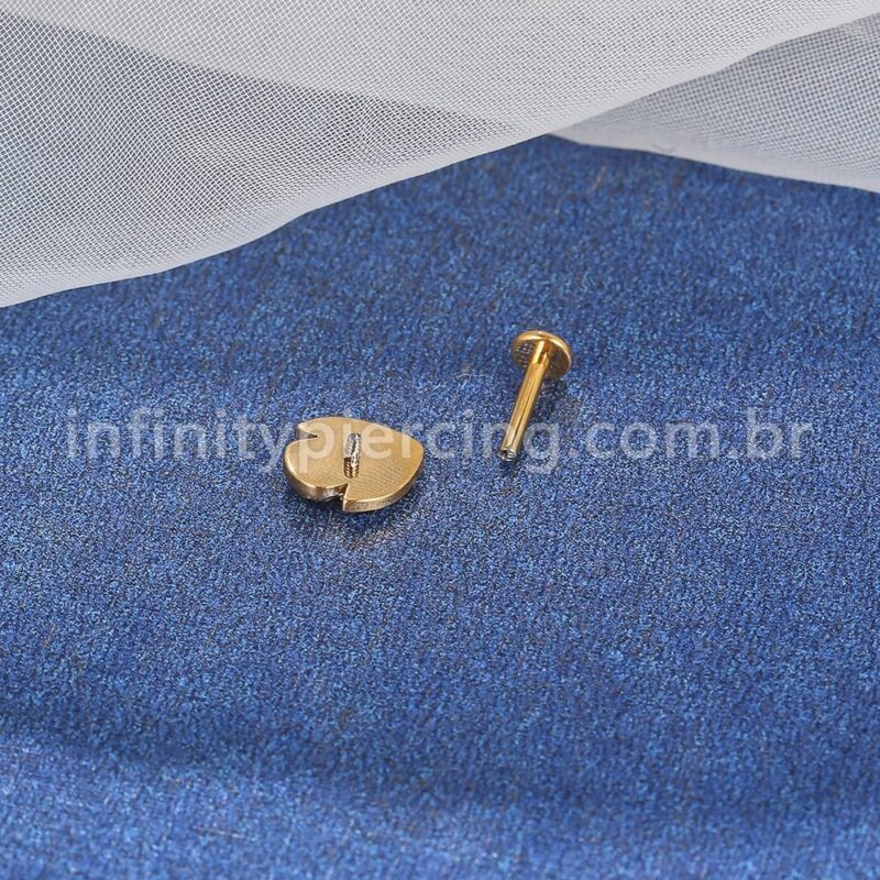 Piercing Labret Aço Cirúrgico Abelha Zircônia Cravejada