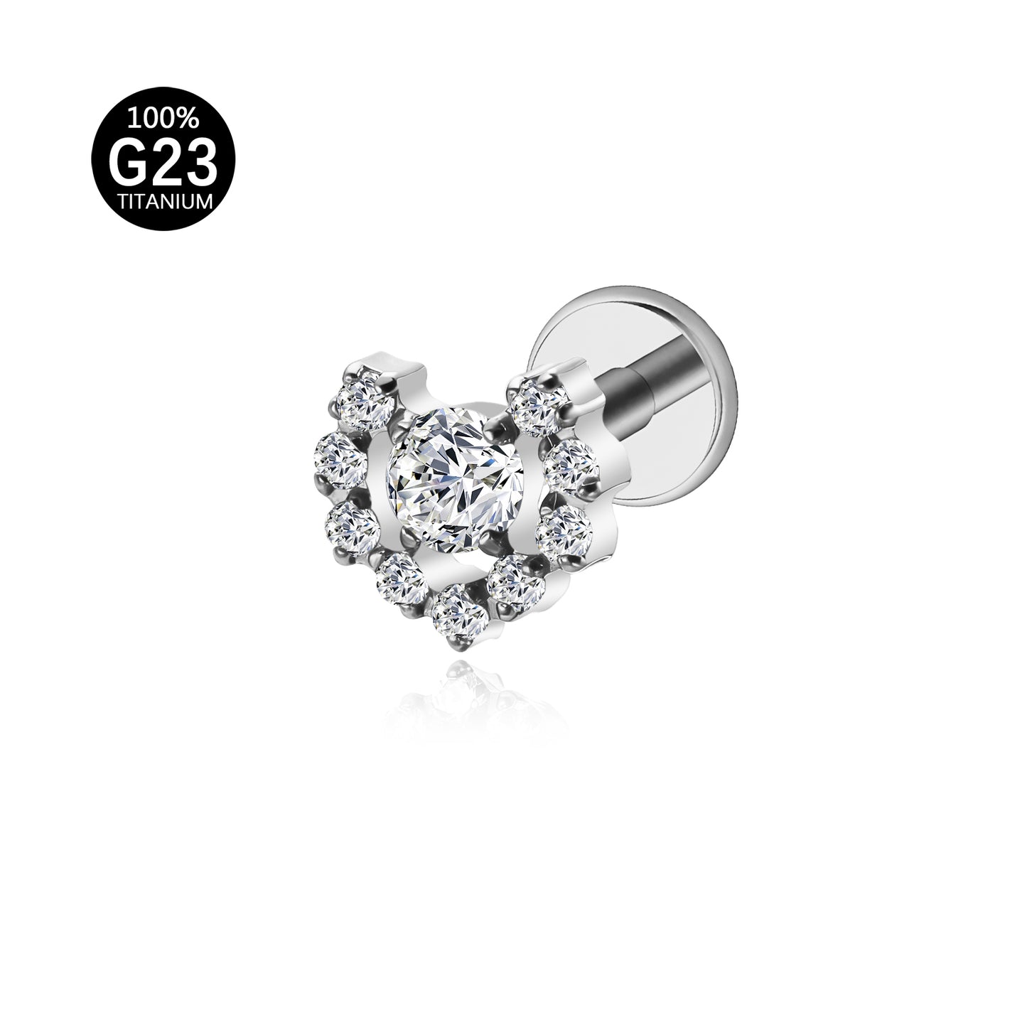 Piercing Labret Titânio G23 Premium com Design Minimalista e Sofisticado