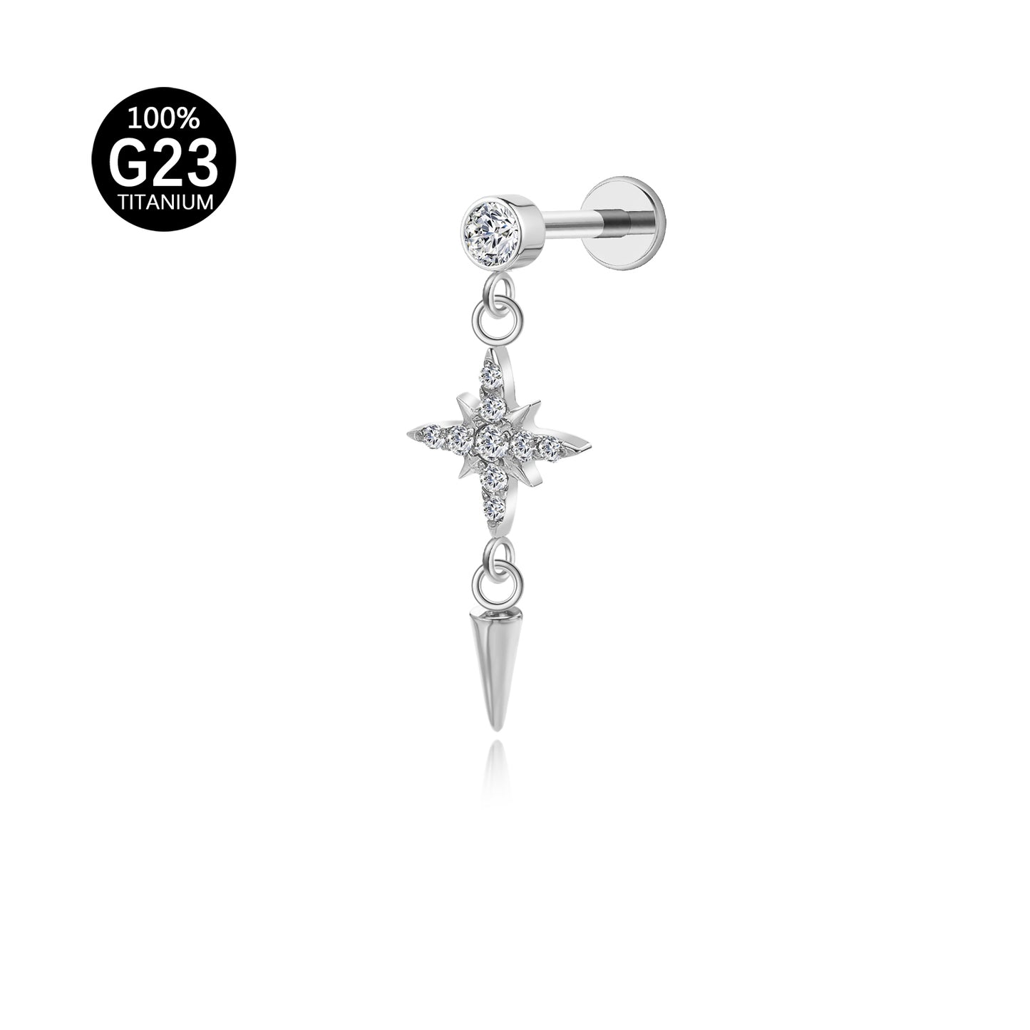 Piercing Labret Minimalista para Lábio com Design Elegante