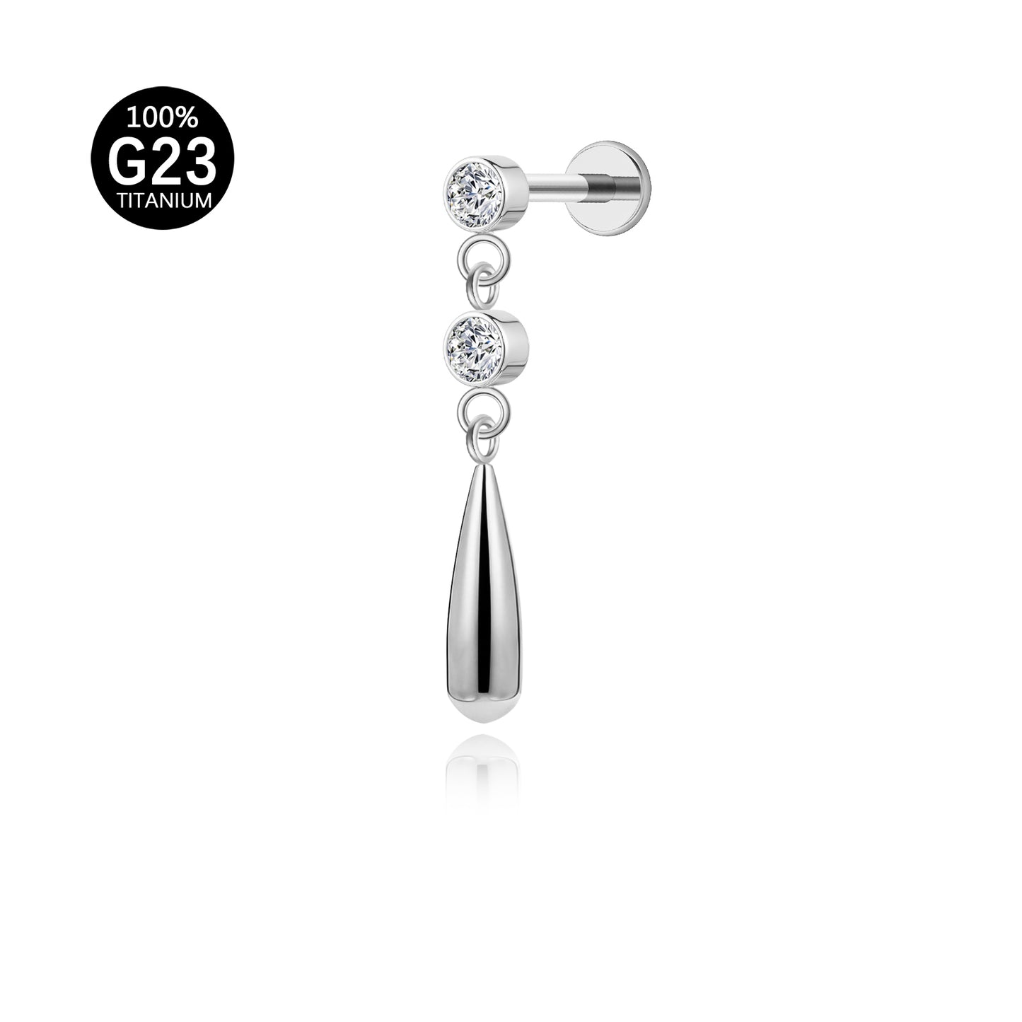 Piercing Labret Titânio G23 Hipoalergênico com Estilo Contemporâneo