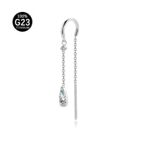 Brinco Feminino em Titânio G23 com Design Elegante e Sofisticado