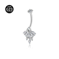 Piercing de Umbigo Titânio G23 Premium com Design Feminino Sofisticado