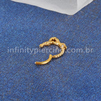 Piercing Argola Titânio Detalhes Cobra