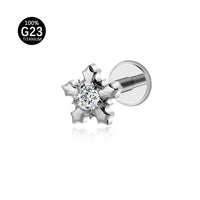 Piercing Labret Feminino Titânio G23 com Design Artístico e Moderno