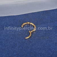 Piercing Argola Titânio Segmento Articulado Detalhada