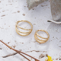 Piercing Argola Titânio Segmento Articulado 3 Fileiras