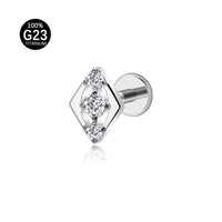 Piercing Labret Titânio G23 Inspiração Minimal Chic para Lábios