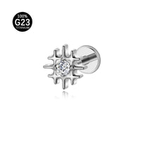Piercing Labret em Titânio G23 com Design Irregular Orgânico – Estilo Moderno e Minimalista Sofisticado