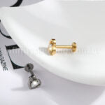Piercing Labret Titânio Lua Zircônia