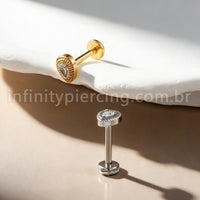Piercing Labret Titânio Gota