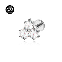 Piercing Labret Titânio G23 com Design Sofisticado e Estilo Único