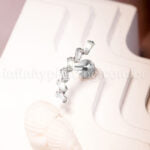 Piercing Labret Titânio Cluster Zircônia Cravejada