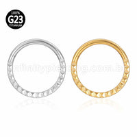 Piercing Argola Segmento Articulado Titânio Detalhada