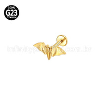 Piercing Labret Titânio Morcego