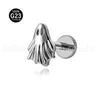 Piercing Labret Titânio Fantasma