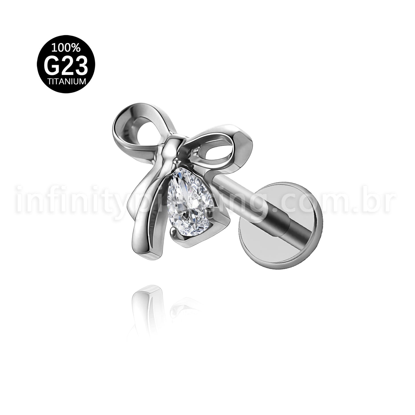 Piercing Labret Titânio Laço