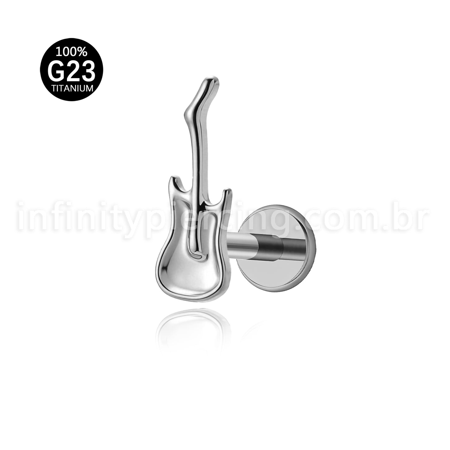 Piercing Labret Titânio Guitarra