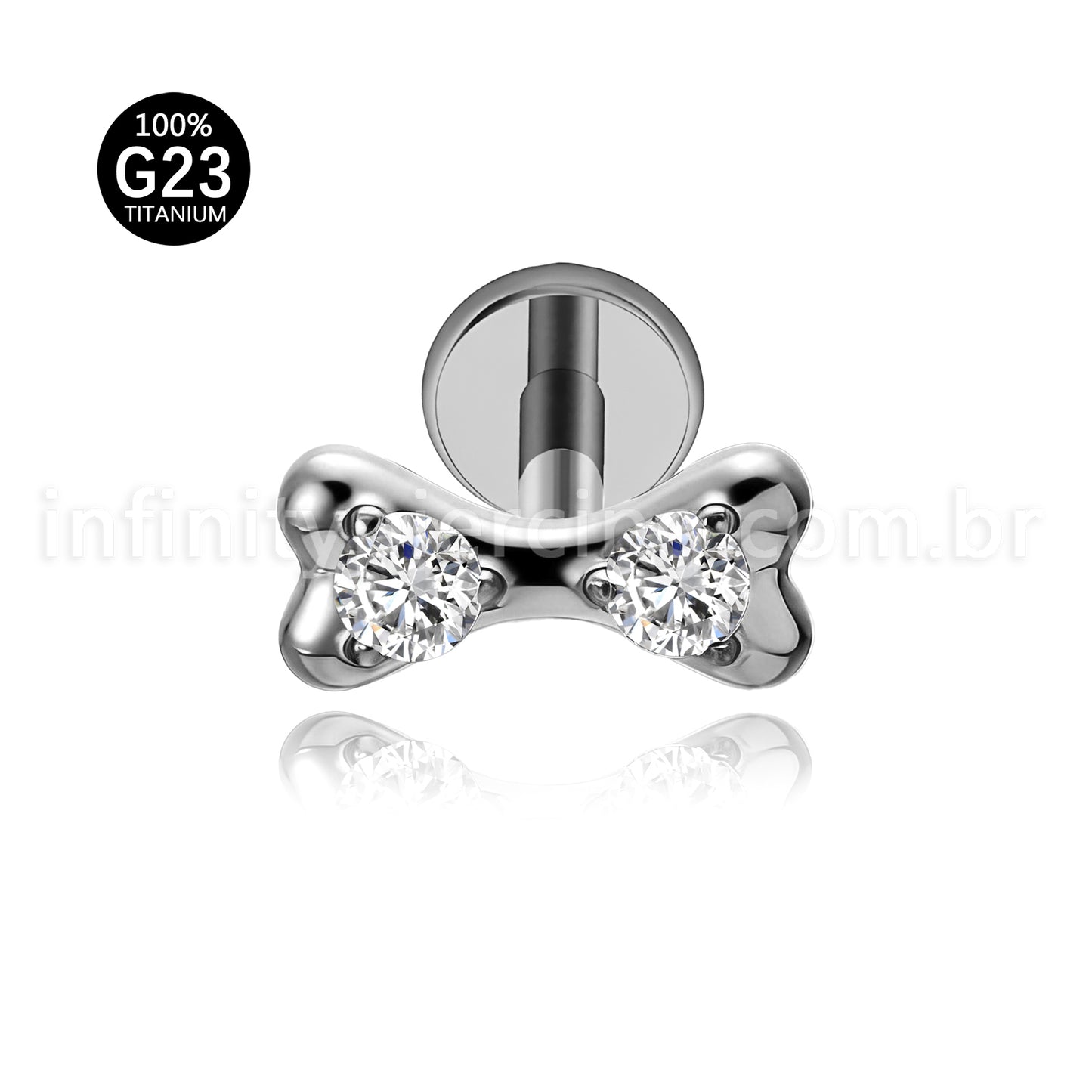 Piercing Labret Titânio Laço