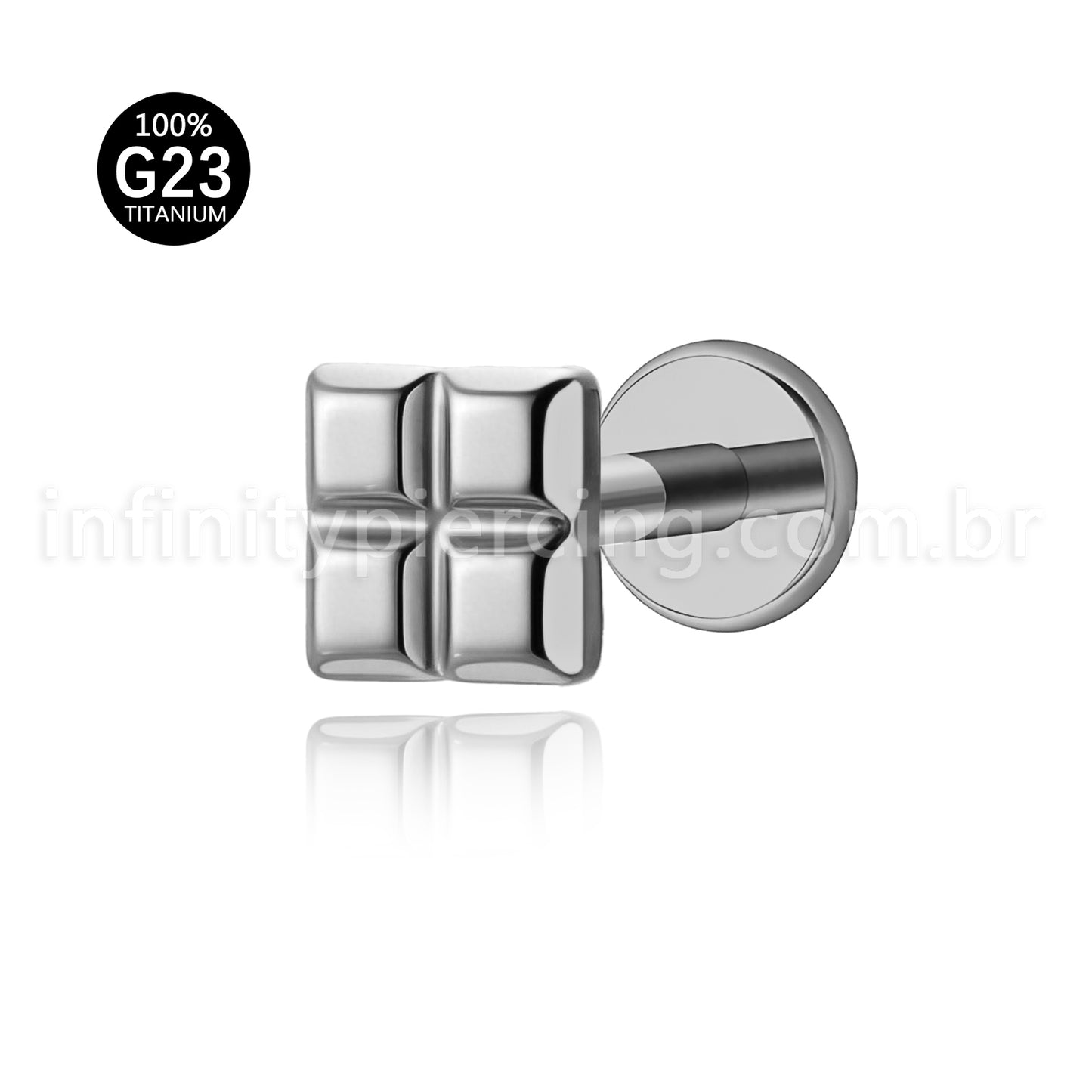Piercing Labret Titânio Peça De Montar Tetris