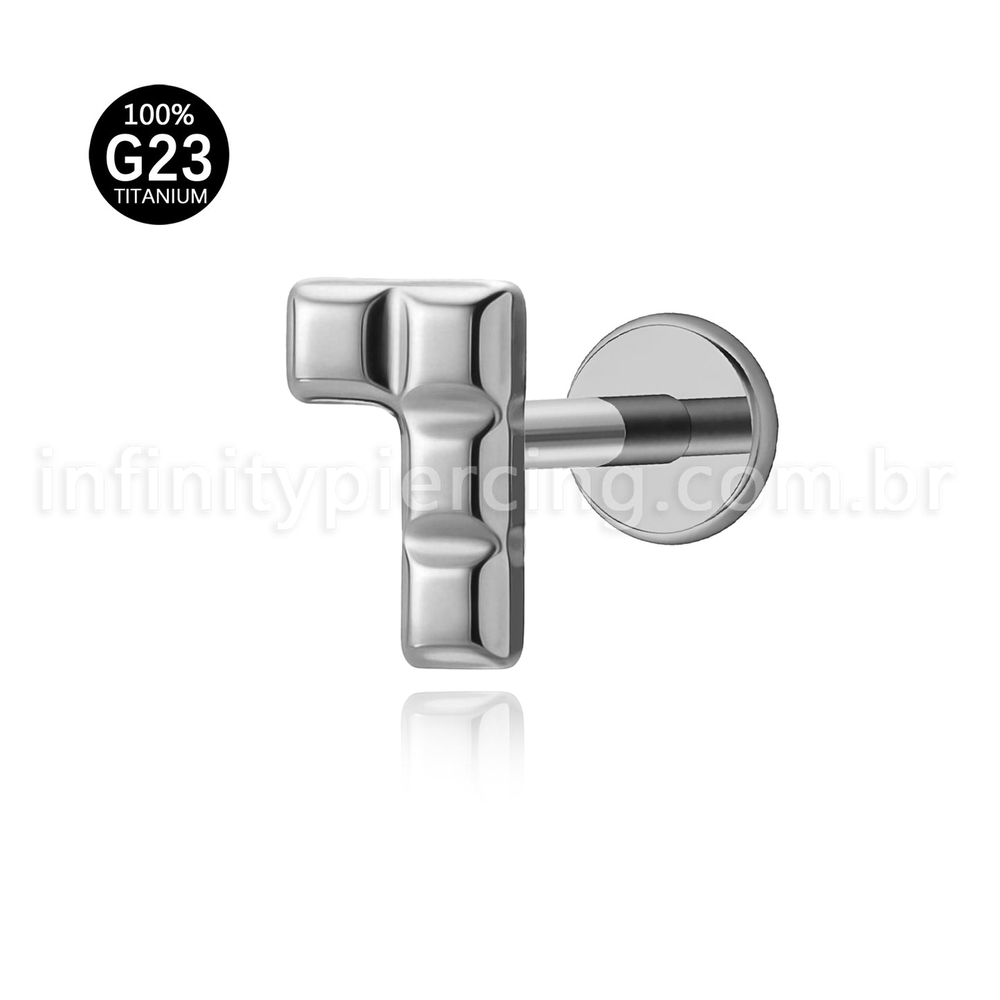Piercing Labret Titânio Peça De Montar Tetris 1.2X8 11243