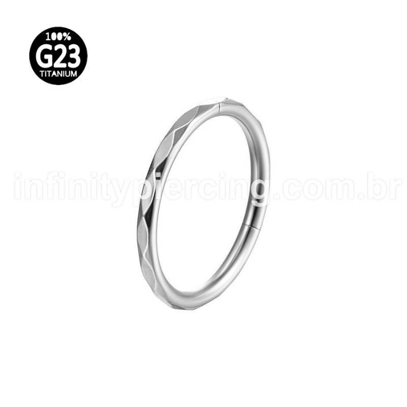 Piercing Argola Titânio Segmento Articulado Detalhada