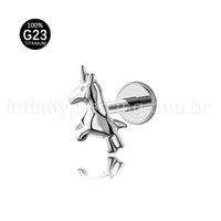 Piercing Labret Titânio Unicórnio