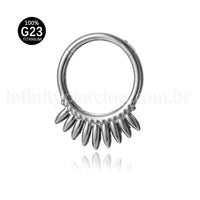 Piercing Argola Titânio Com Detalhes