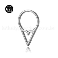 Piercing Argola Titânio Com Detalhe V