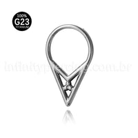 Piercing Argola Titânio Com Detalhes