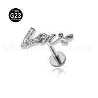 Piercing Labret Titânio Love
