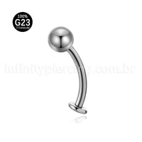 Piercing Banana Titânio Floating Bolinha