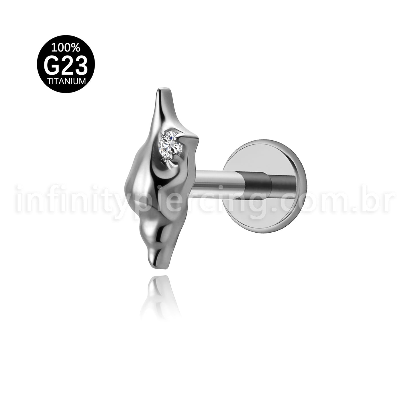 Piercing Labret Titânio Concha