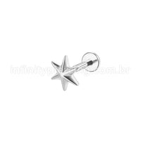 Piercing Labret Aço Cirúrgico Estrela