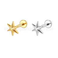 Piercing Labret Aço Cirúrgico Estrela