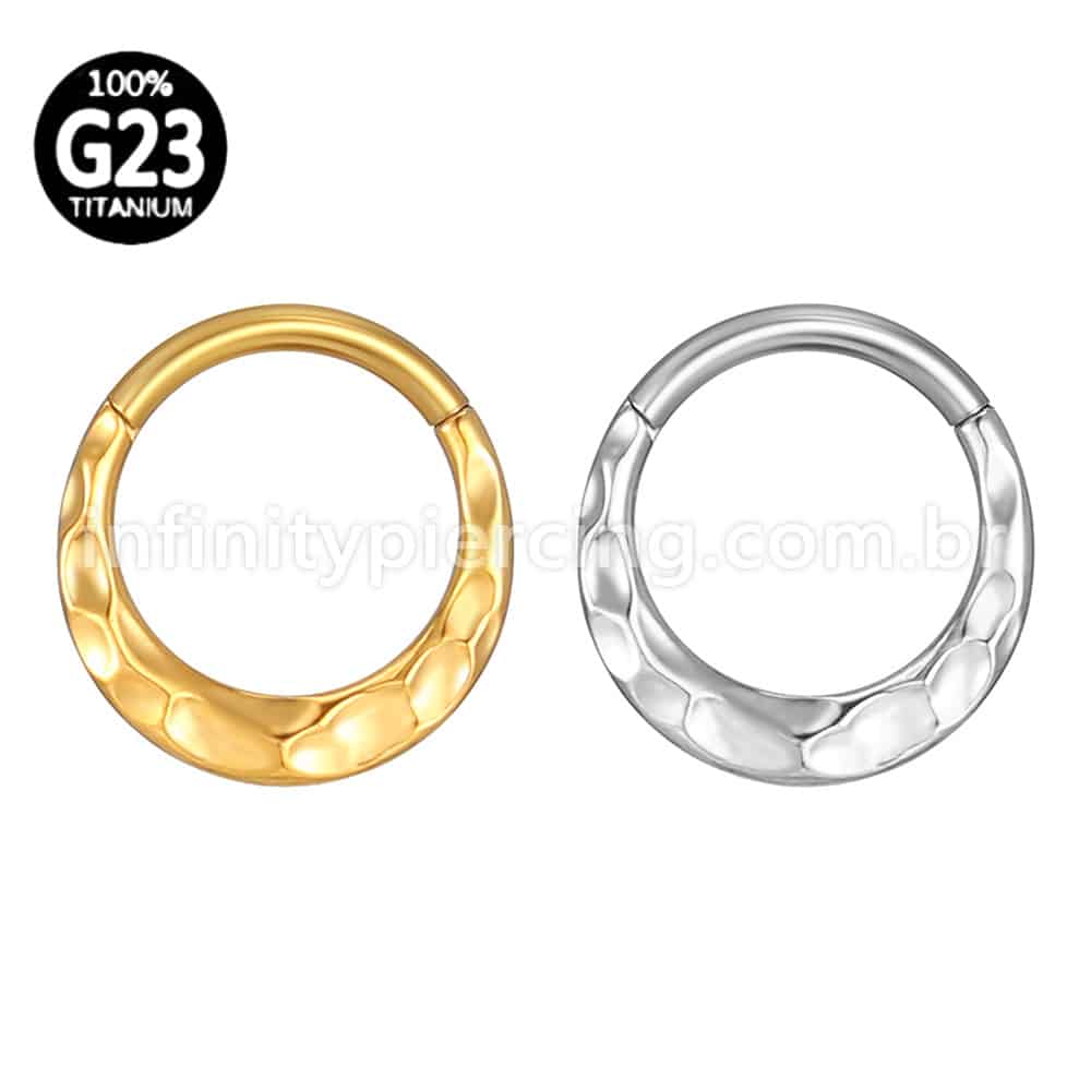 Piercing Argola Titânio Segmento Articulado Detalhada