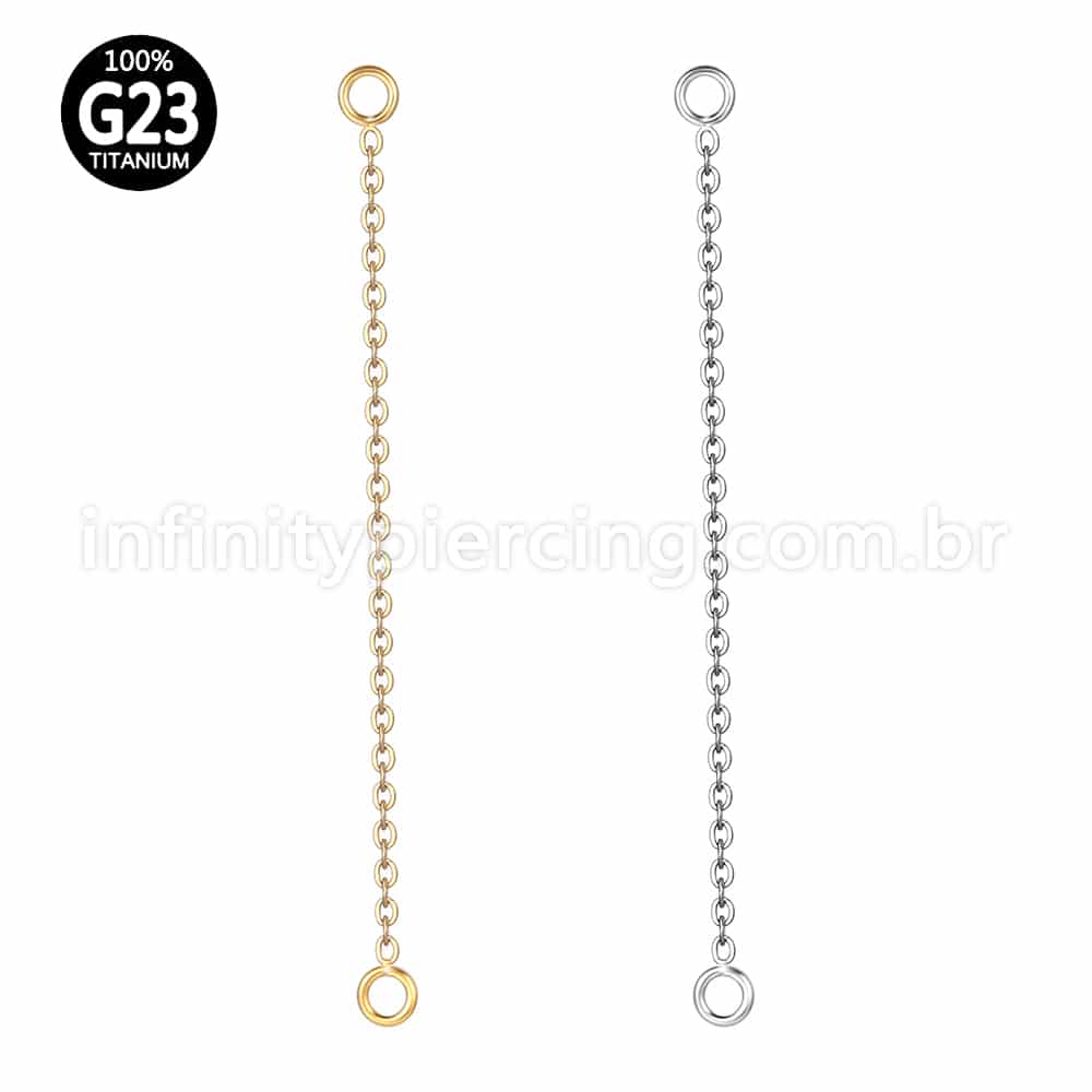Corrente Para Piercing Titânio