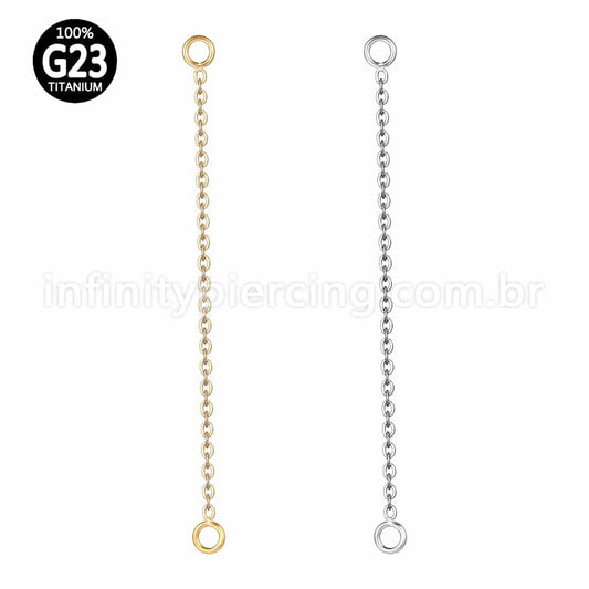Corrente Para Piercing Titânio