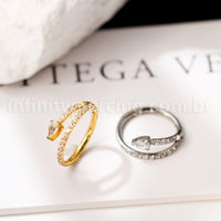 Piercing Argola Titânio Segmento Articulado Zircônia Cravejada