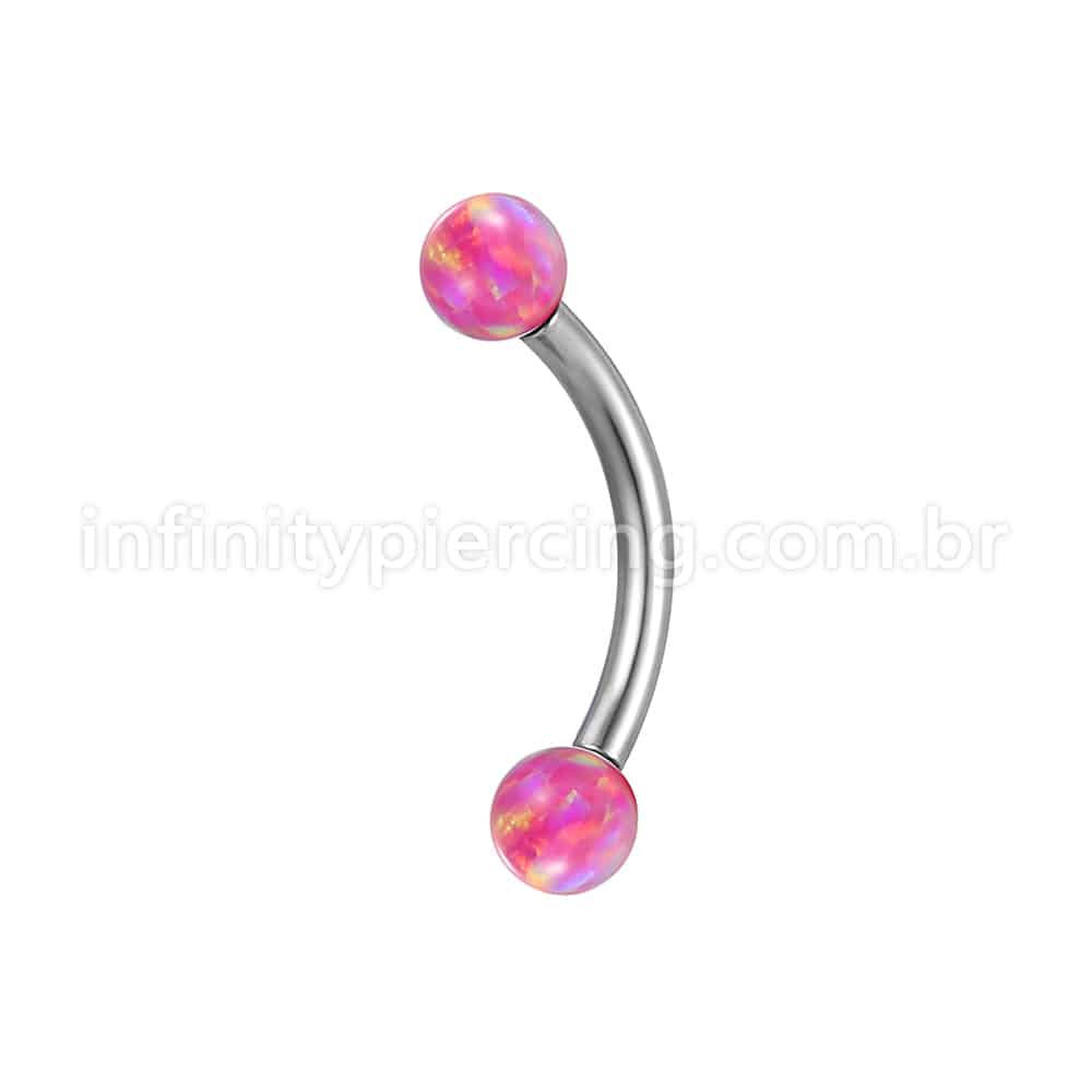 Piercing Microbell Curvo Aço Cirúrgico
