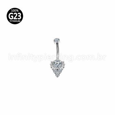 Piercing Banana Titânio Indiano Zircônia