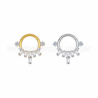 Piercing Argola Aço Cirúrgico Zircônia Cravejada