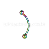 Piercing Minibarbell Curvo Aço Cirúrgico 316 L
