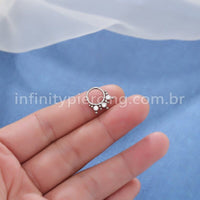 Piercing Argola Titânio Segmento Articulado Indiano Zircônia